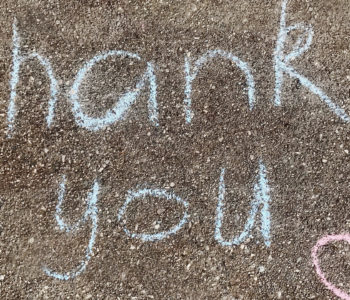 Thank you in chalk